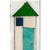 Abstract Encaustic Collage Installation by Gina Cochran "Tiny Dwellings" Series - Seaside - Set of 5 For Sale - Image 3 of 7