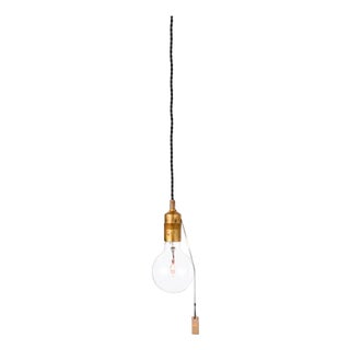 Brass and Glass 3404-6 Single Ceiling Lamp with Glass by Konsthantverk For Sale