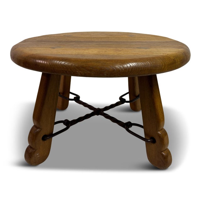 Vintage French Oak and Wrought Iron Coffee Table, 1970s For Sale - Image 13 of 13