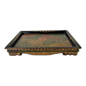 Early 21st Century Colorful Painted Tibetan Design Tray