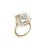 Bochic “Capri” Vintage Blue Topaz & Sapphire Cocktail Ring in 18K Gold & Silver Center - Natural Blue Topaz 7.00 carats...