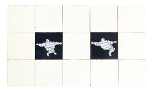 Vintage Michelin Man Tiles, 1960s, Set of 15