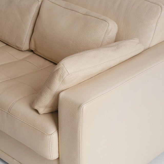 Vintage Two-Seater Sofa in Leather by Gerbet Grebot, 1990s For Sale - Image 10 of 15