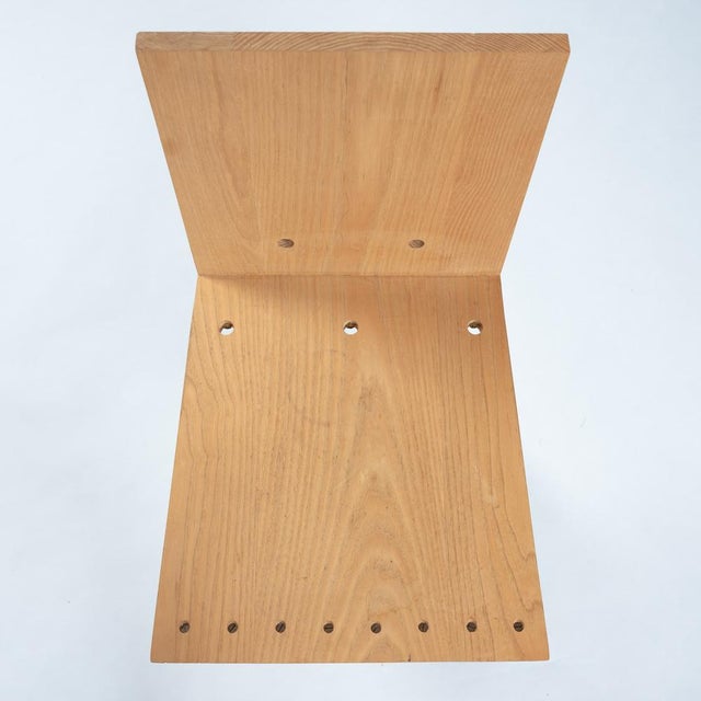 Set of Zigzag Chairs in Elmwood attributed to Gerrit Thomas Rietveld for Rietveld, 1990s For Sale - Image 10 of 18