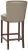Modern Square Back Barstool in Clay & Cherry Mahogany For Sale - Image 3 of 5