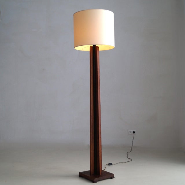 Dutch Hague School Art Deco Modernist Oak Floor Lamp, 1920s For Sale - Image 11 of 13