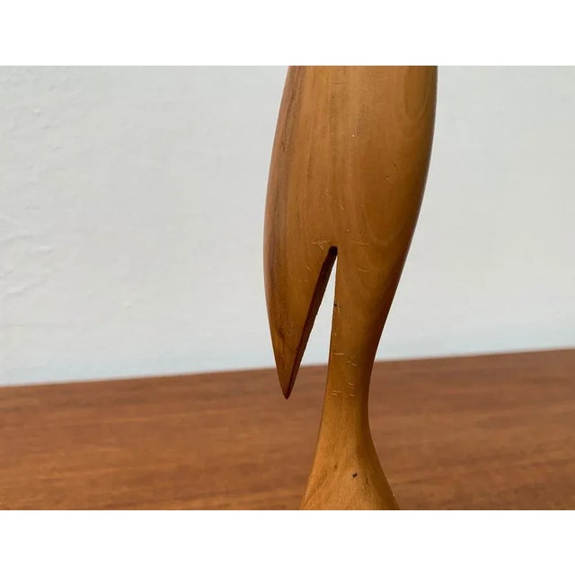 Brown Mid-Century Wooden Deco Bird, 1960s For Sale - Image 8 of 11