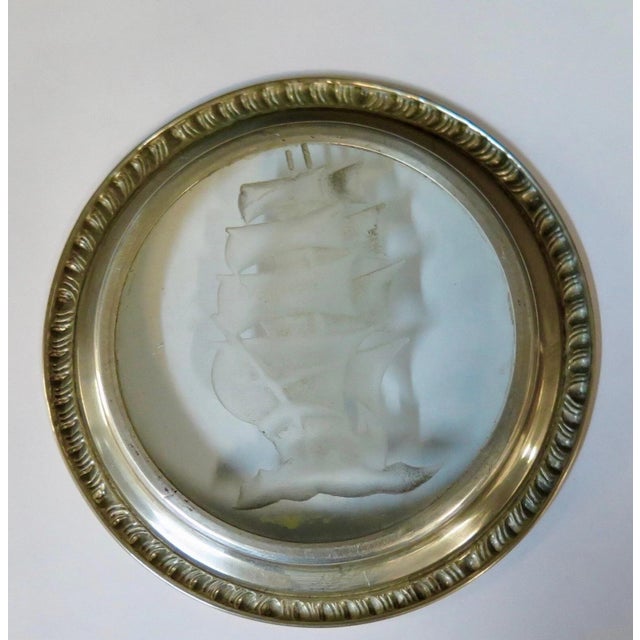 Vintage Frank M. Whiting & Co. Sterling & Glass Coasters For Sale - Image 10 of 12