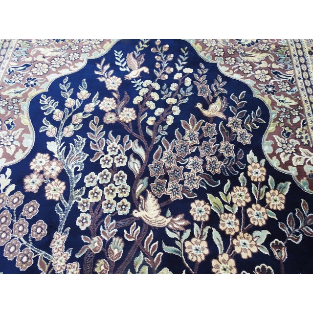 Silk Tapestry Rug From Mid-20th Century For Sale - Image 9 of 11