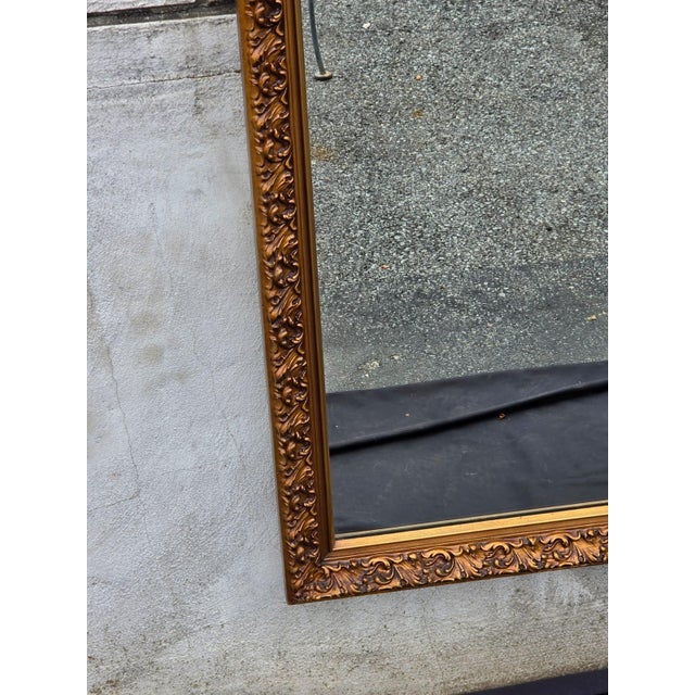 Gold 1940 Gilded Hollywood Wall Mirror. For Sale - Image 8 of 15