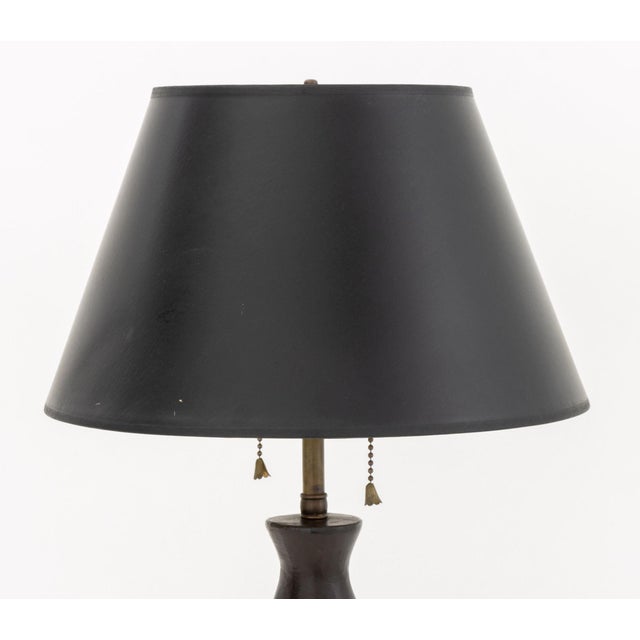 Modern Late 20th Century Modern Giacometti Style Patinated Bronze Table Lamp For Sale - Image 3 of 7