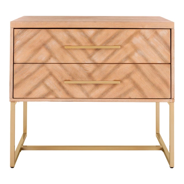 Modern Nightstand in Rustic Oak For Sale