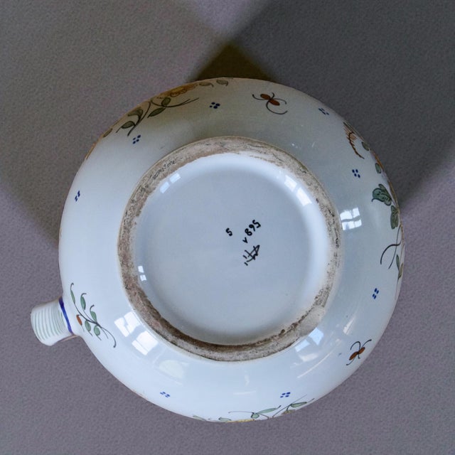 Handcrafted French Carafe from Moustiers, 1950 For Sale - Image 10 of 11