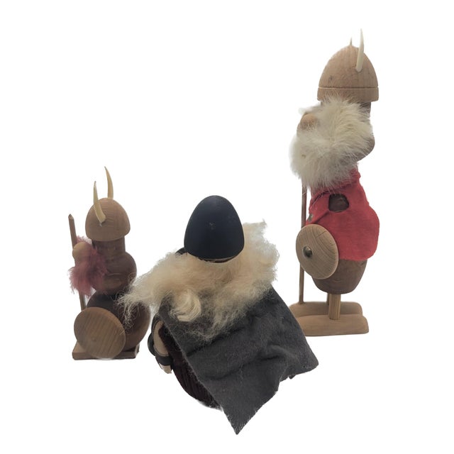Mid-Century Modern Vintage Danish Norsemen Viking Figurines, Set of 3 For Sale - Image 3 of 11