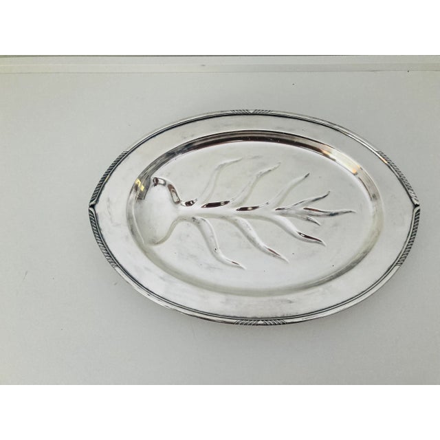 Metal Vintage Wm Rogers & Son Silver Plate Meat Tray For Sale - Image 7 of 7