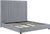 Transitional Arabelle Grey Velvet Queen Bed For Sale - Image 3 of 7