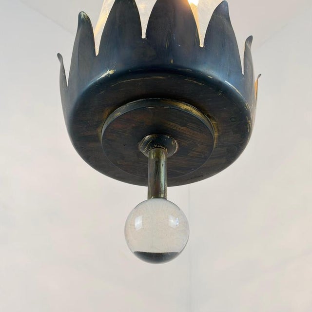 Murano Glass Chandelier attributed to Guglielmo Ulrich for Strada, Italy, 1940s For Sale - Image 14 of 18