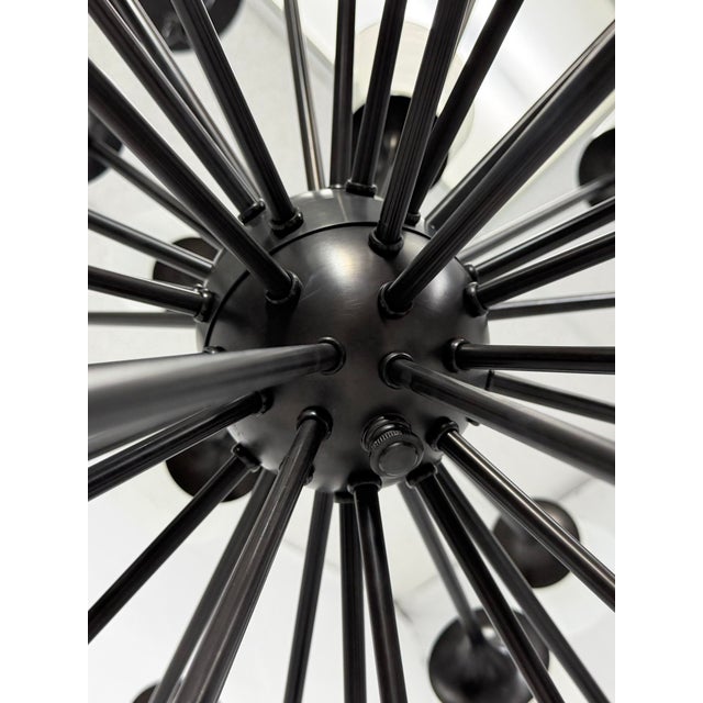 48 Arm Sputnik Chandelier by Remains Lighting, Bronzed Finish, American Modern For Sale - Image 16 of 18