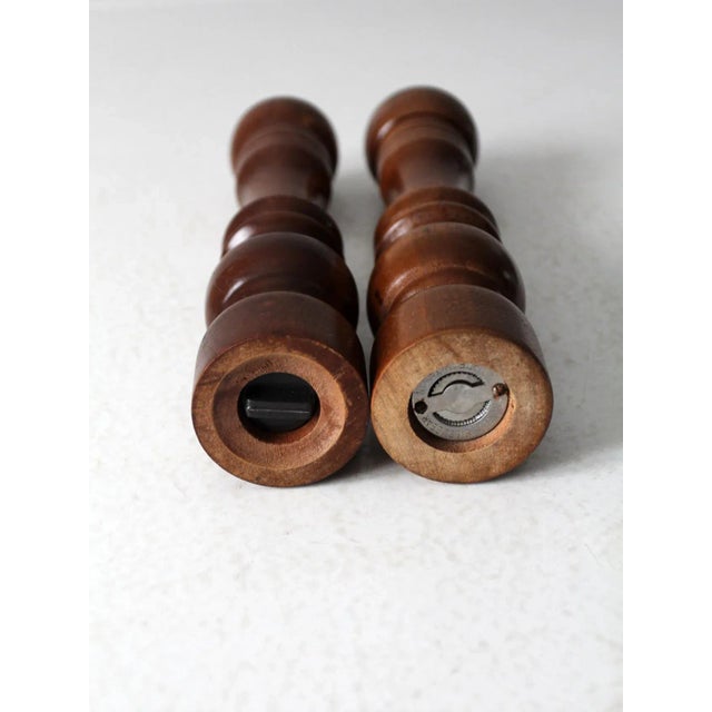 Brown Vintage Salt & Pepper Shakers For Sale - Image 8 of 9