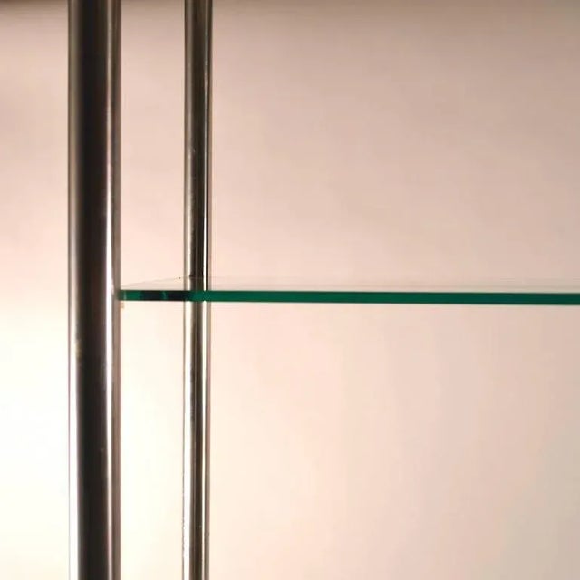 1960s Aluminum / Brass and Glass Etagere, Vitrine by Vesey For Sale - Image 5 of 11