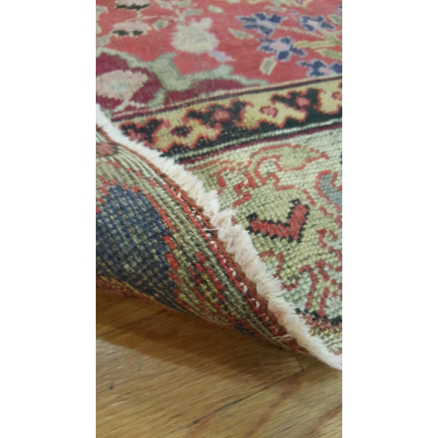 Antique Turkmenistan Khotan Rug, Handmade Oriental Rug, Coral, Ivory, Blue, Soft For Sale In New York - Image 6 of 7