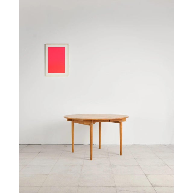 1970s Round Extendable Dining Table in Oak by Hans J. Wegner, Denmark, 1970s For Sale - Image 5 of 18