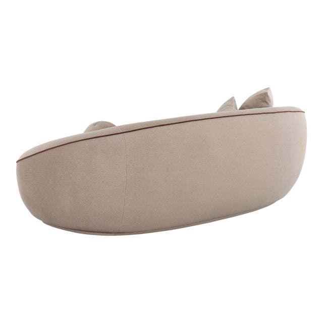 2020s Jenny Taupe Faux Mohair Sofa For Sale - Image 5 of 8