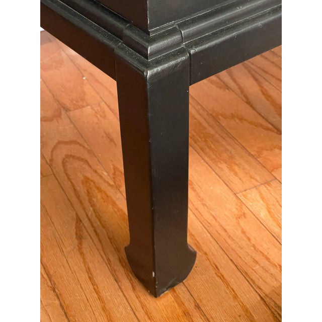 Chinoiserie Black Lacquer, Gold Design Ming Style Coffee Table For Sale - Image 12 of 12