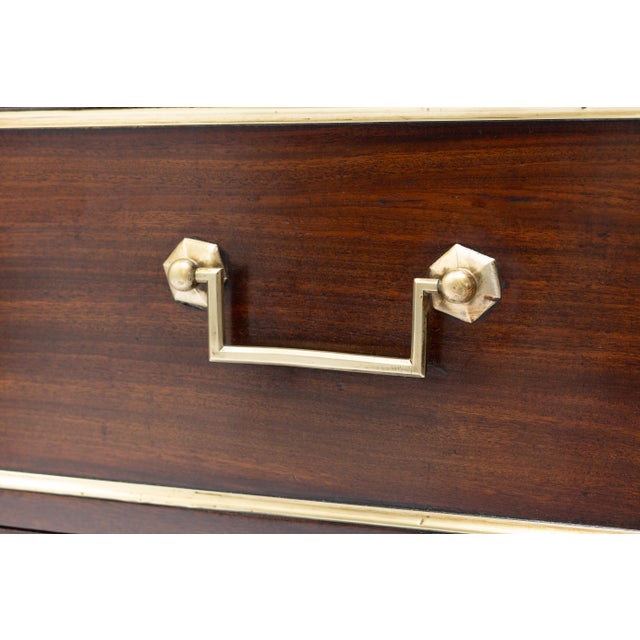 Brown Antique Marble Top Chest, 1850 For Sale - Image 8 of 11