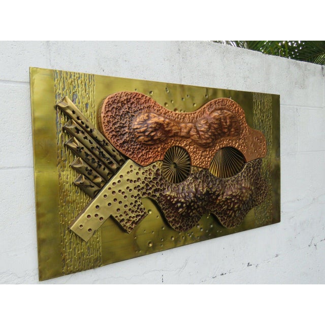Paul Vanders Style Brutalist Mid Century Modern Metal Wall