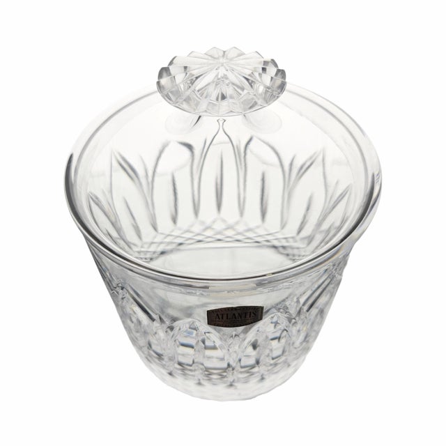 Atlantis Chartres Lead Crystal Covered Vanity Jar With Original Lid, 6.5" For Sale In San Francisco - Image 6 of 12