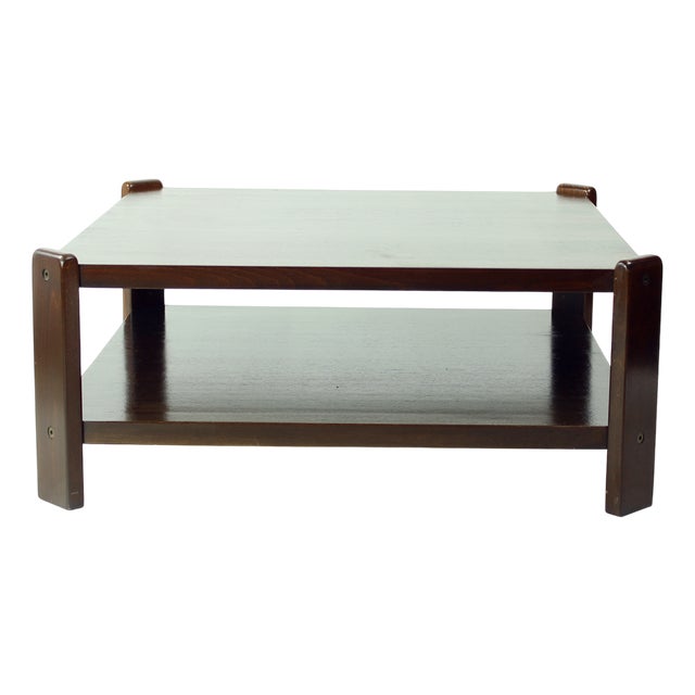 Low Coffee Table in Beech, 1980s For Sale