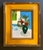 Realism Still Life Oil Painting, Flowers in a Green Vase by Satori Gregorakis For Sale - Image 3 of 3