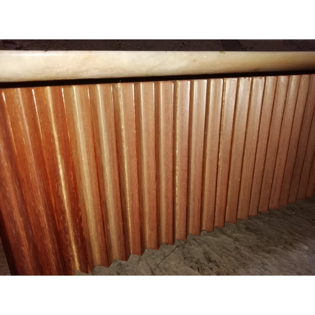 Marble and Wood Wall Console Table by Osvaldo Borsani, Italy, 1950s For Sale - Image 16 of 17