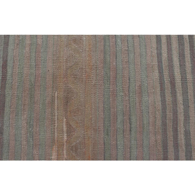 Vintage Hand Woven Turkish Paneled Kilim Vintage Rug in Earthy Tones For Sale - Image 10 of 13