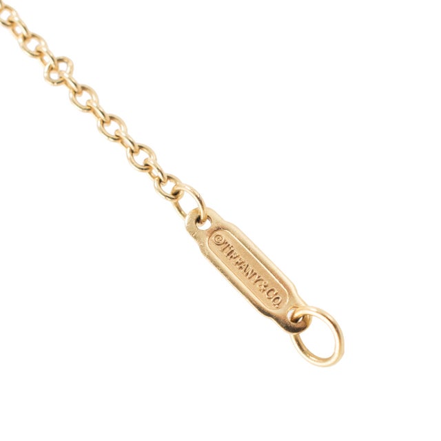 Metal Tiffany & Co. 18k Yellow Gold Rolo Link Princes Chain Necklace For Sale - Image 7 of 8