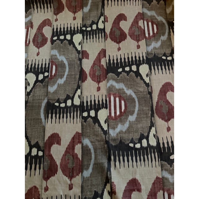 2020s Lewis & Wood - Kimono Linen Fabric in Chilli Mocha 5 Yards For Sale - Image 5 of 6