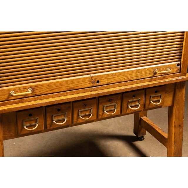 Vintage Tambour Door Laboratory Cabinet by Wiese For Sale In Chicago - Image 6 of 14