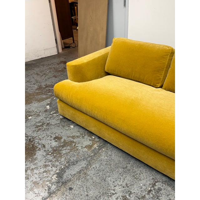 Amber Bespoke Mohair Amber Sofa For Sale - Image 8 of 12