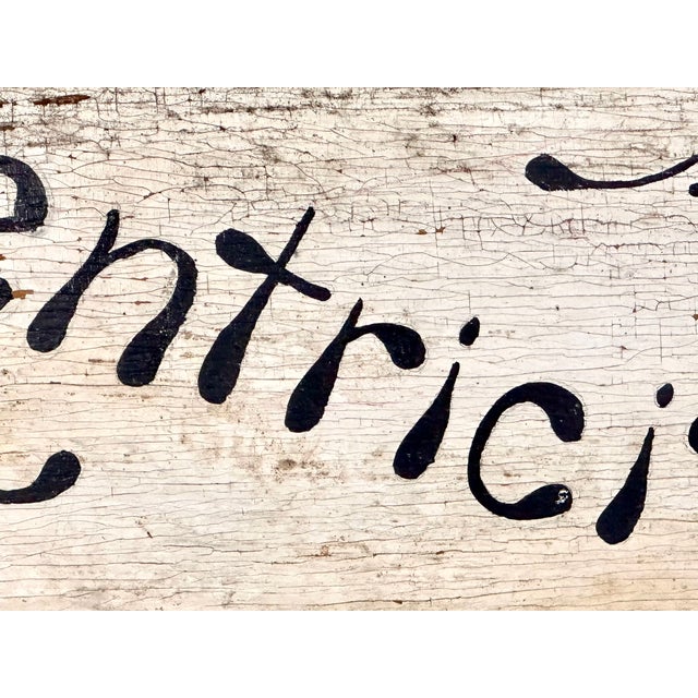 American Primitive Folk Art Hand Painted 'Eccentricities' Sign For Sale - Image 3 of 14