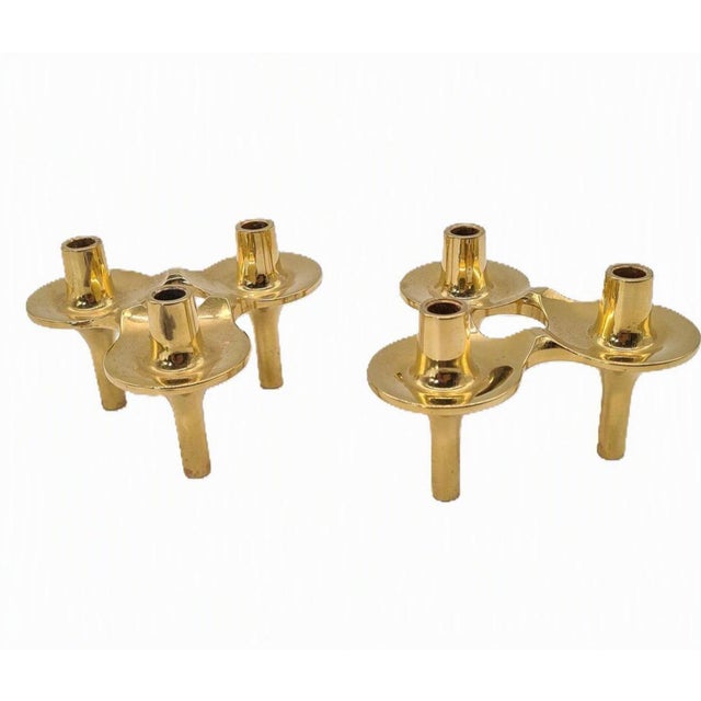 Orion Modular Candlesticks in Brass from BMF, Denmark, 1970s, Set of 2 For Sale - Image 13 of 13