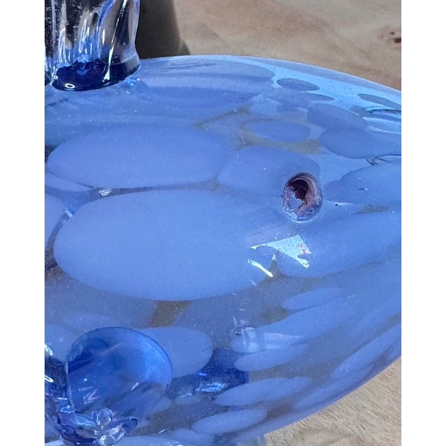 Vintage Altaglass Blue Hand Blown 10” Glass Fish Sculpture For Sale - Image 4 of 12