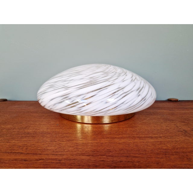 Ceiling Light in Brass and White Murano Glass, Hillebrand Lightning, 1970s from Hillebrand Lighting For Sale - Image 18 of 18