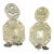 Antique Pair of Hammered Brass Folk Art Swedish Two Arm Sconces - Set of 2 For Sale