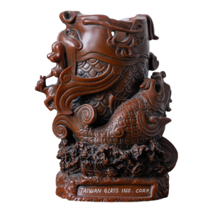 Taiwan Glass Carp Vase
