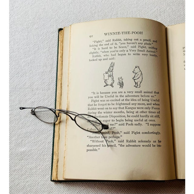 Antique Winnie-the-Pooh a.a. Milne, e.p. Dutton, 88th Edition 1933, Original Green Cloth, Ernest H. Shepard Illustrations, Nantucket Estate For Sale - Image 6 of 18