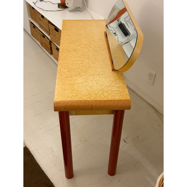1980s Ettorre Sottsass/ Marco Zanini Memphis Makeup Vanity and Chair, Attrbuted For Sale - Image 9 of 9