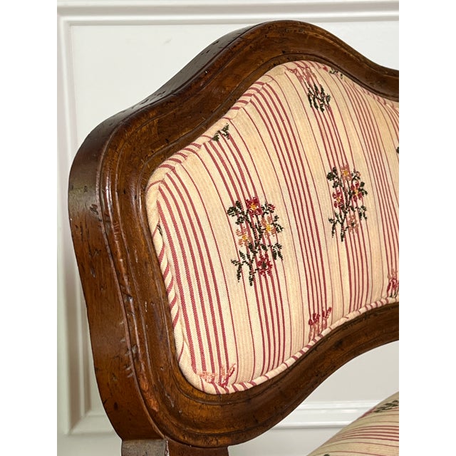 Don Ruseau Louis XV Style Upholstered Vanity or Side Chair in Walnut, 1940s For Sale - Image 11 of 18