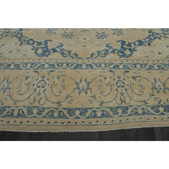 Textile 1970s Vintage Persian Handmade Wool Cotton Orange Area Rug For Sale - Image 7 of 11