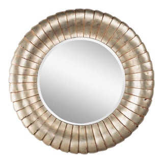 Hollywood Regency Style Gilt Scalloped Wall Mirror For Sale